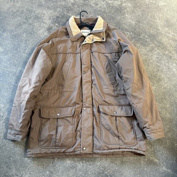 Vintage St. John's Bay Chore Coat Mens XLT XL Tall Brown Insulated Jacket Winter - Picture 1 of 8